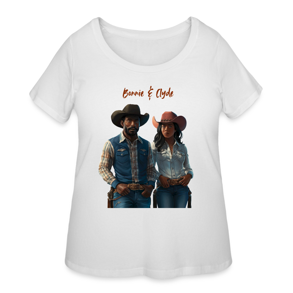 Bonnie & Clyde CURVY TEE - white
