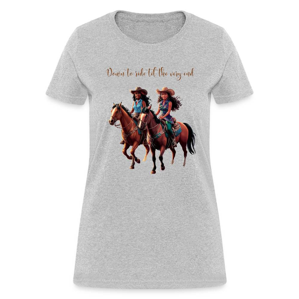Down to Ride til the Very End T-SHIRT - heather gray