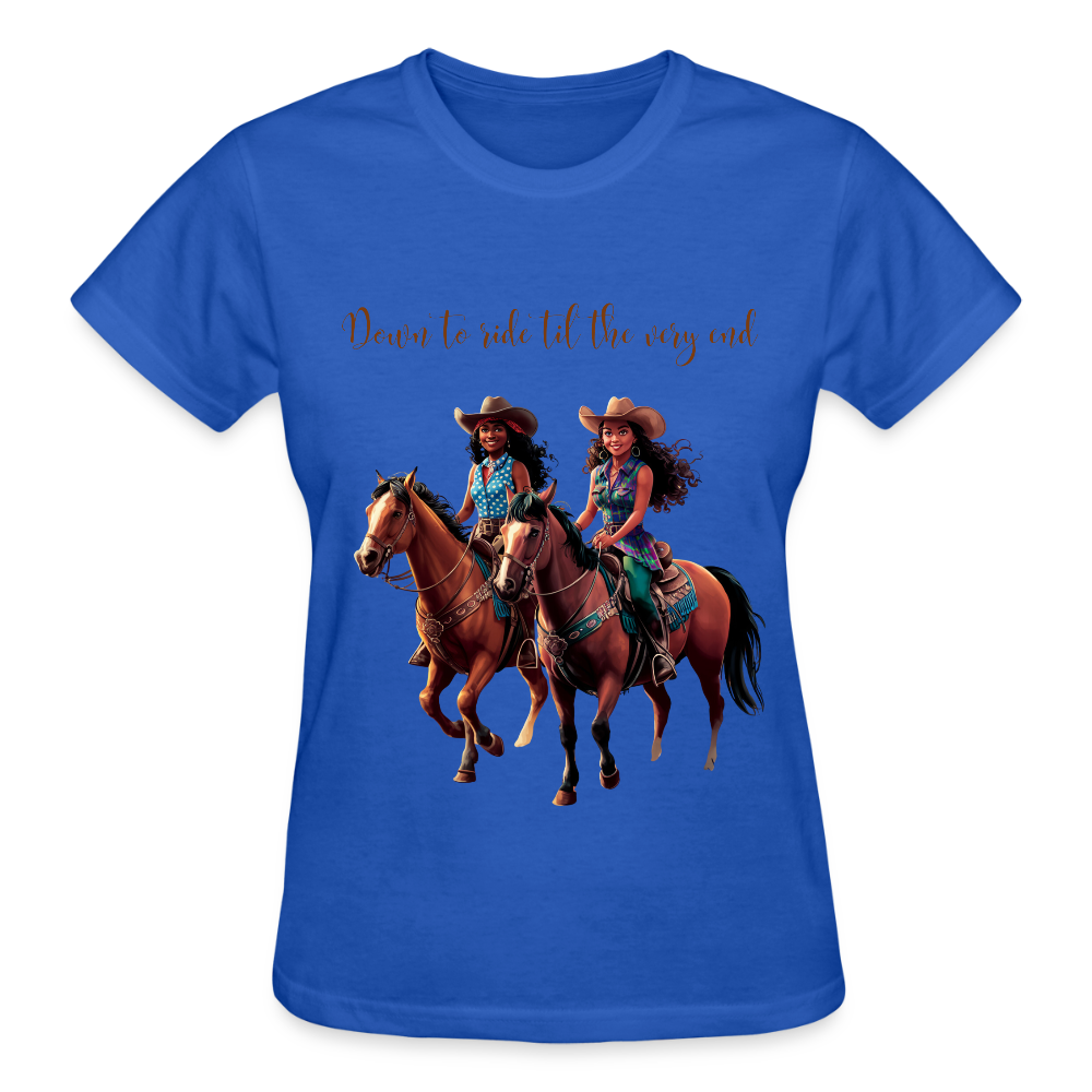 Down to Ride til the Very End ULTRA COTTON T-SHIRT - royal blue