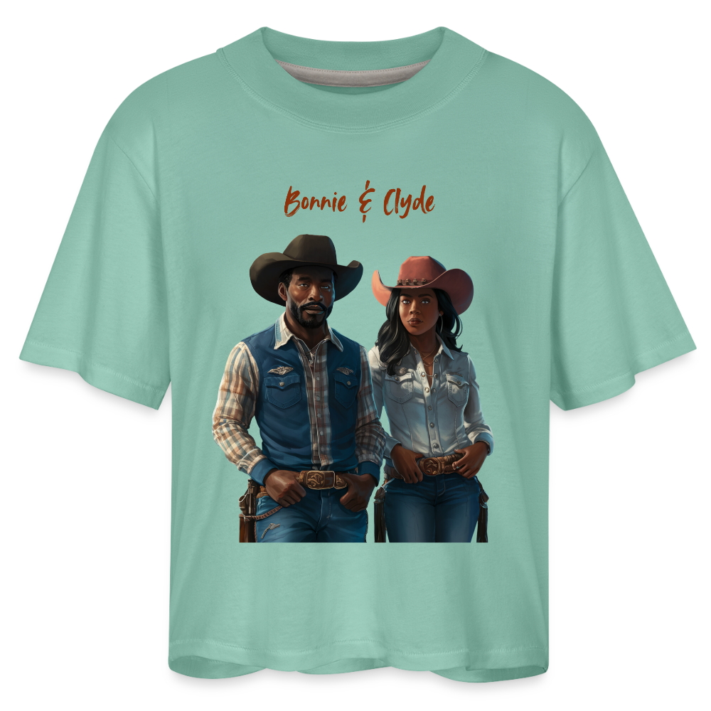 Bonnie & Clyde BOXY TEE - saltwater