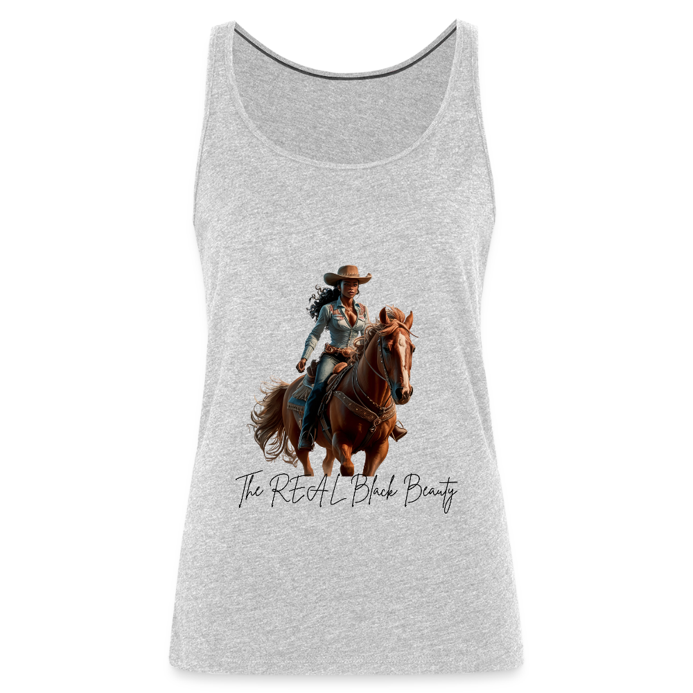 The REAL Black Beauty PREMIUM TANK - heather gray