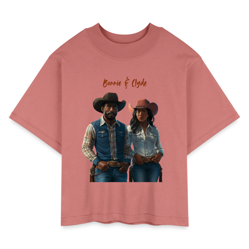 Bonnie & Clyde BOXY TEE - mauve