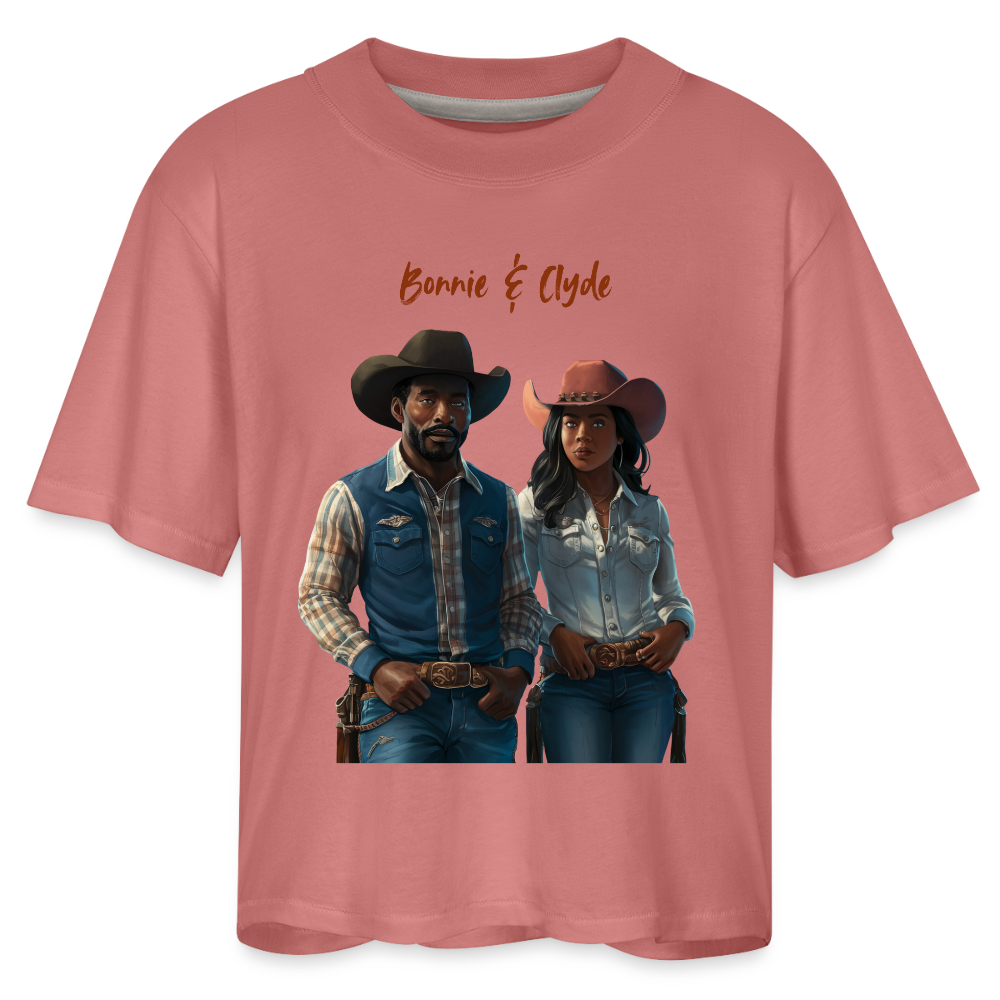 Bonnie & Clyde BOXY TEE - mauve