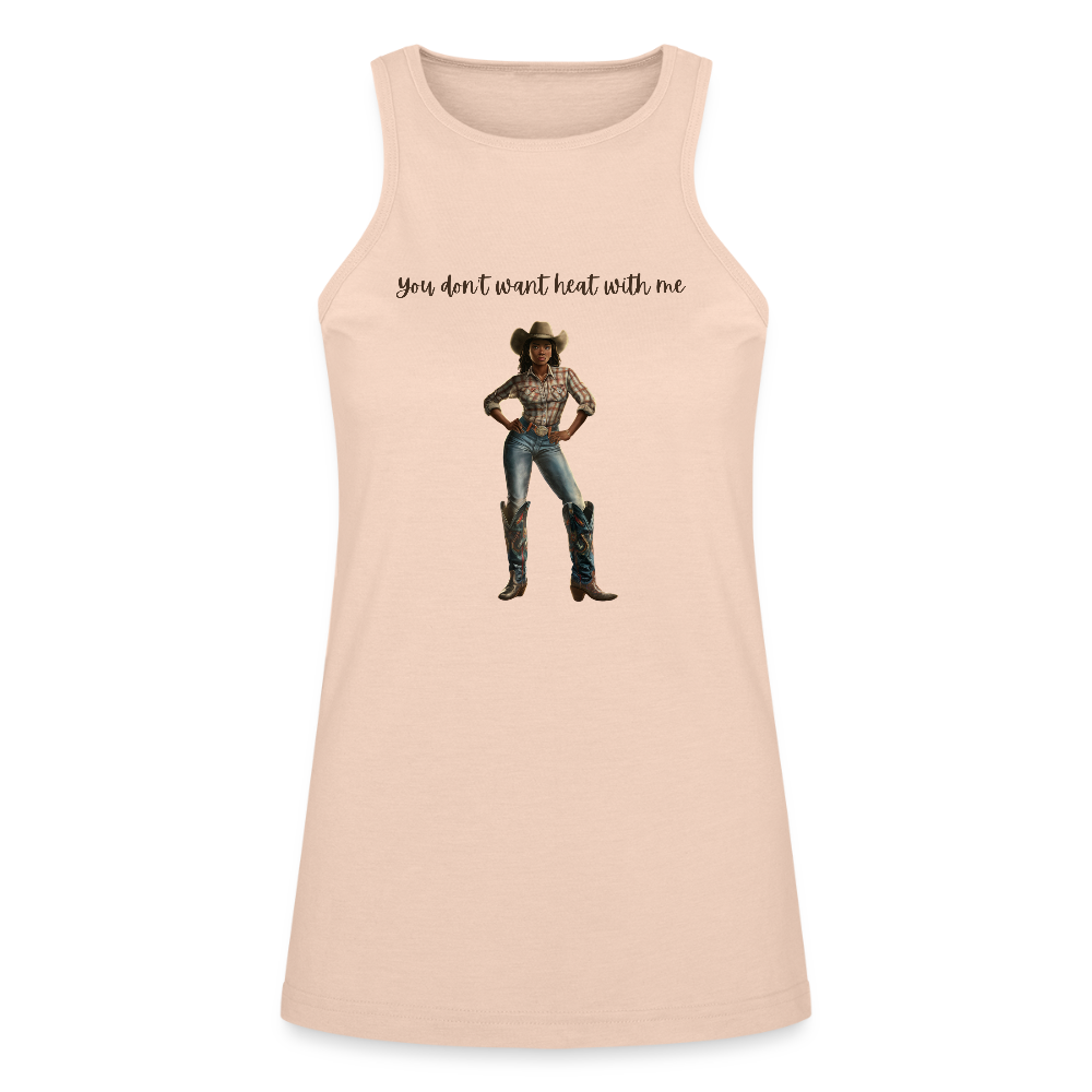 You Don't Want Heat with Me RACERNECK TANK - natural