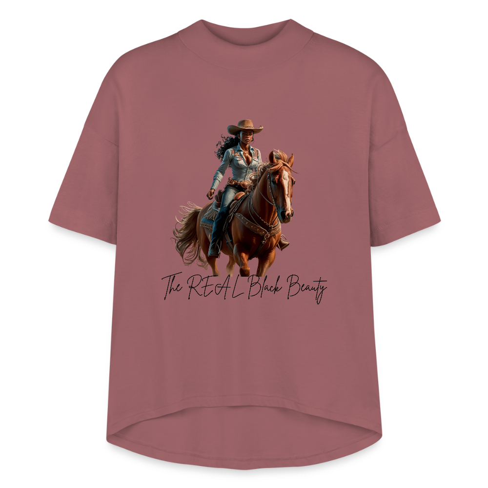 The REAL Black Beauty HI-LO tee - dusty pink