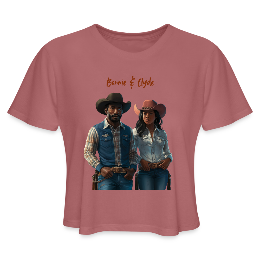 Bonnie & Clyde FLOWY CROP - mauve