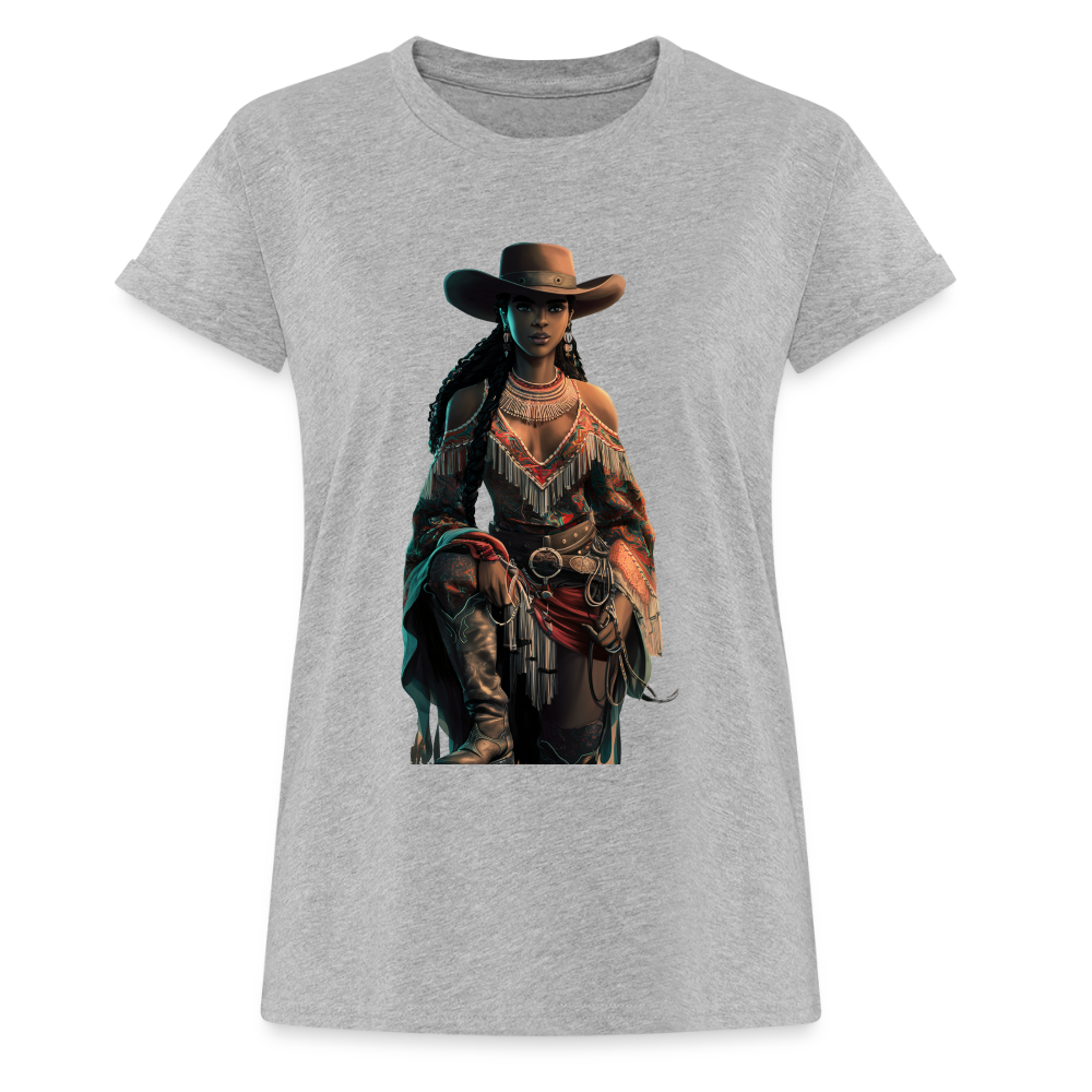 Indigenous Cowgirl RELAXED FIT T-SHIRT - heather gray