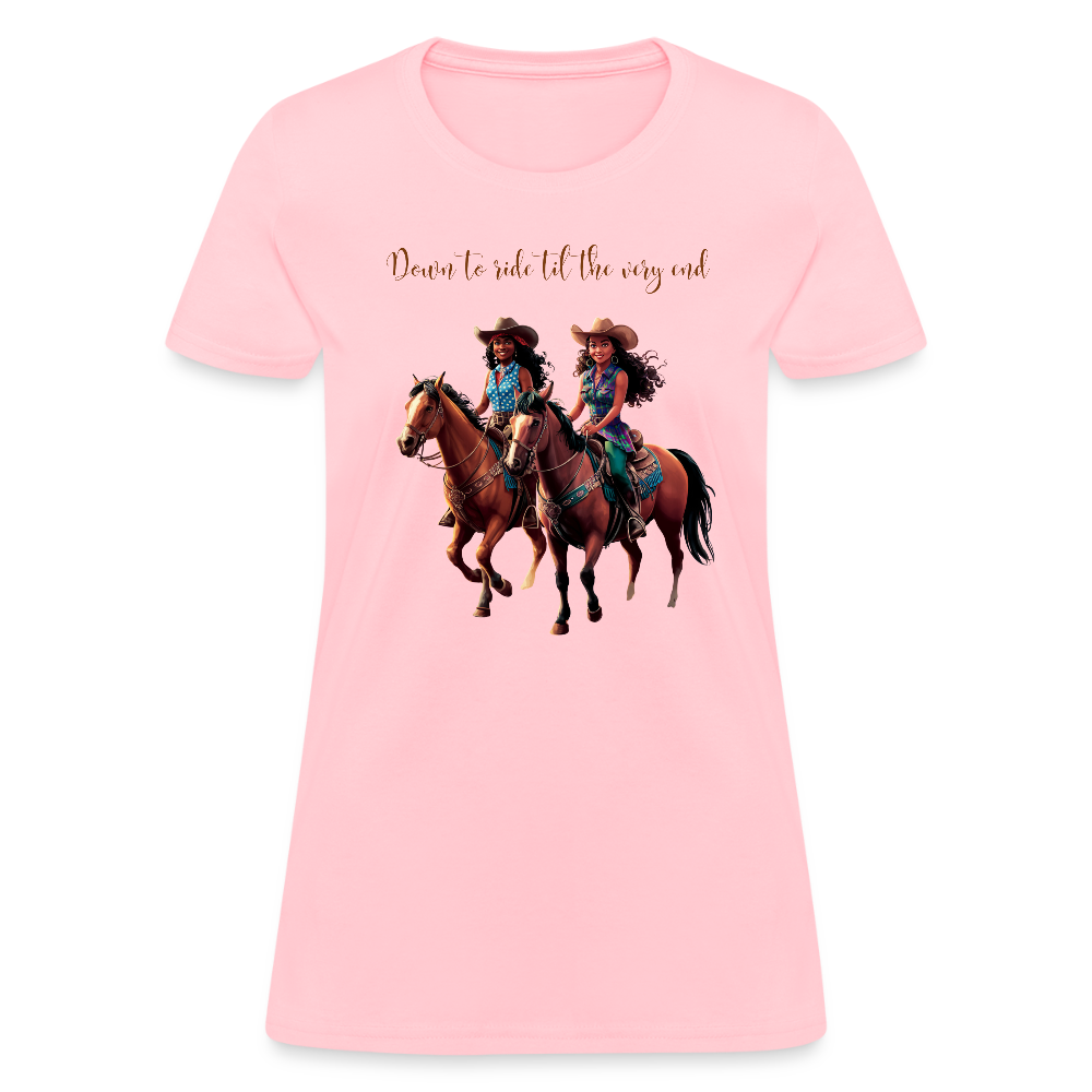 Down to Ride til the Very End T-SHIRT - pink