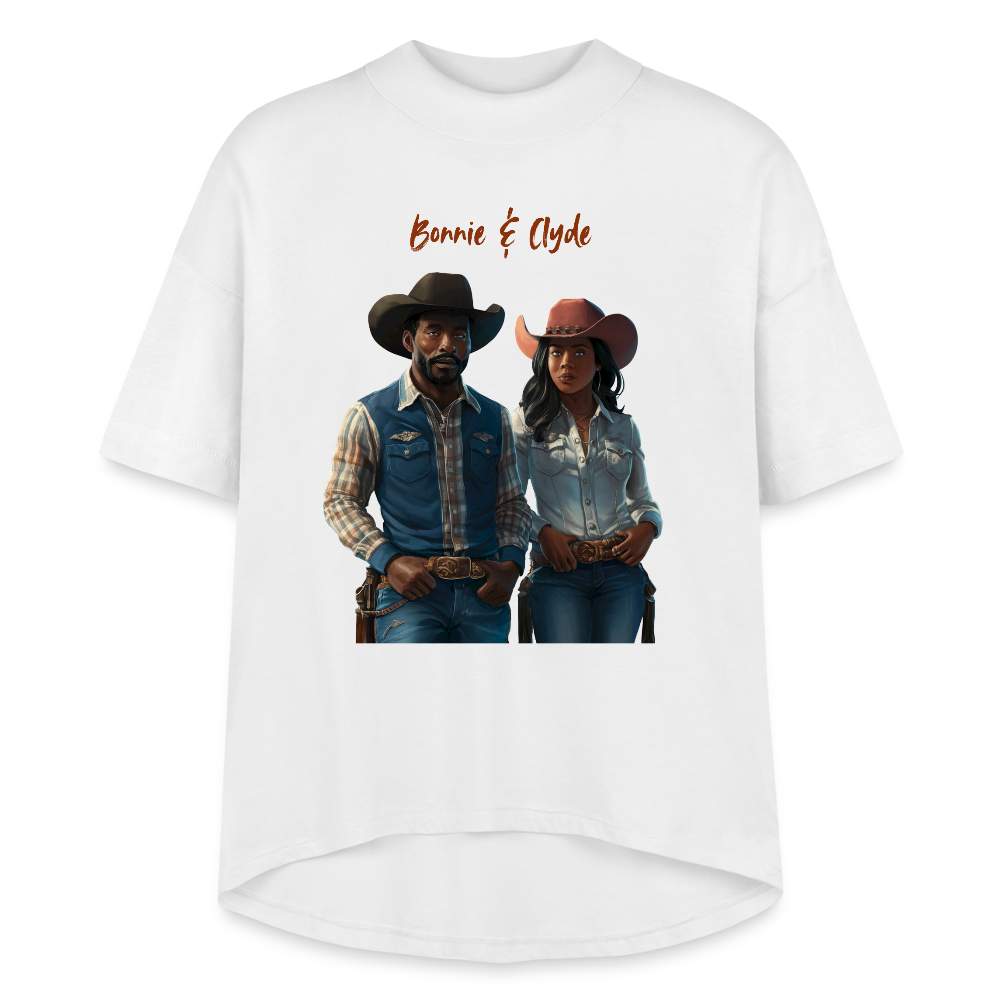 Bonnie & Clyde HI-LO TEE - white