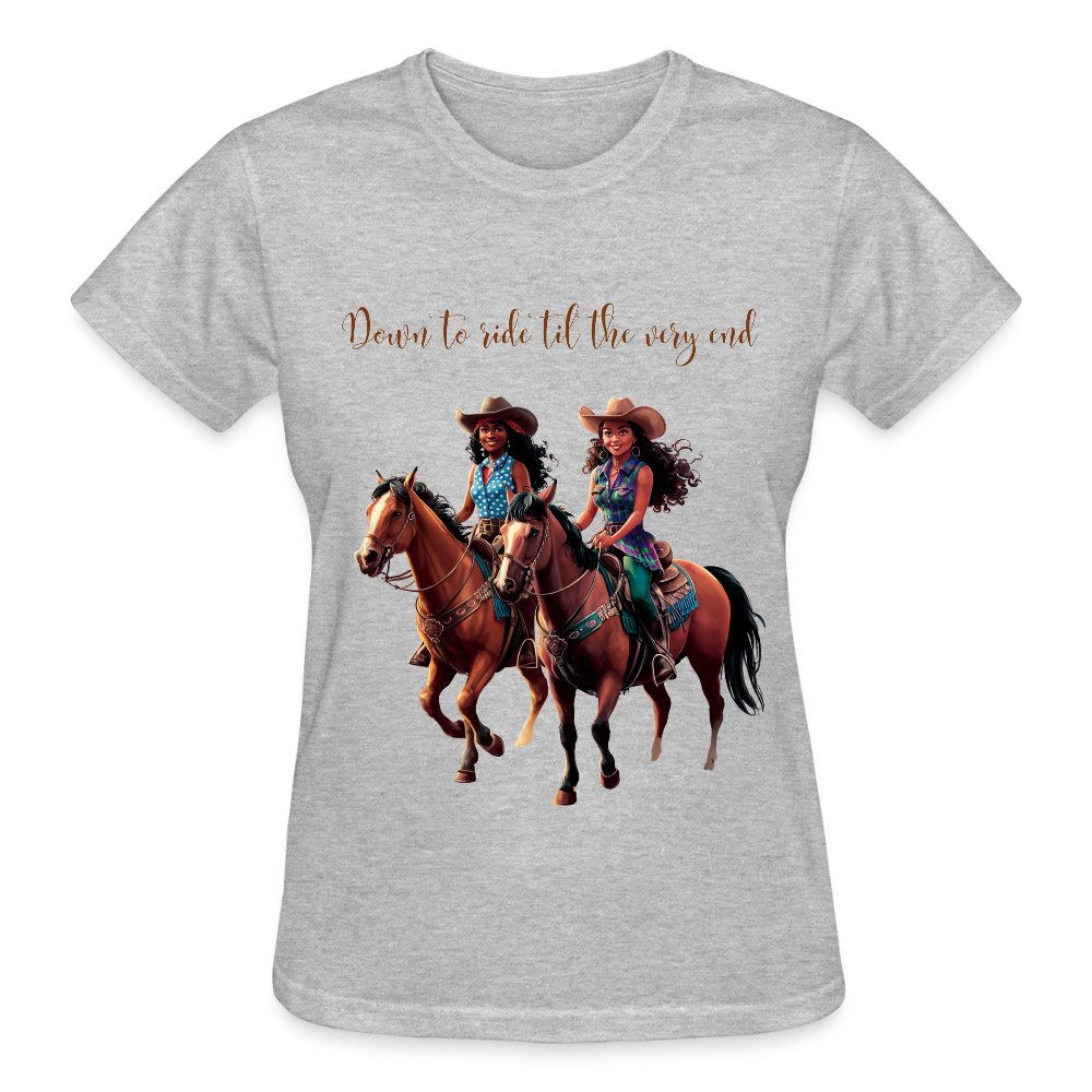 Down to Ride til the Very End ULTRA COTTON T-SHIRT - heather gray