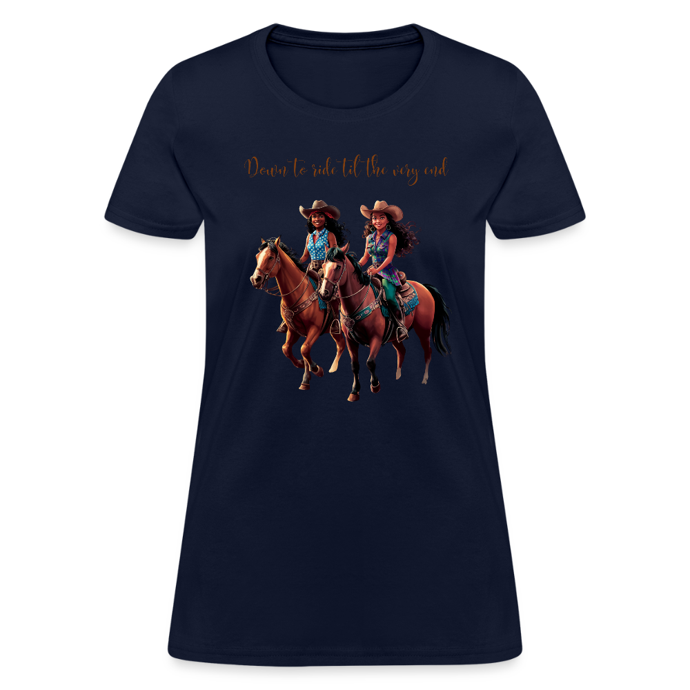 Down to Ride til the Very End T-SHIRT - navy