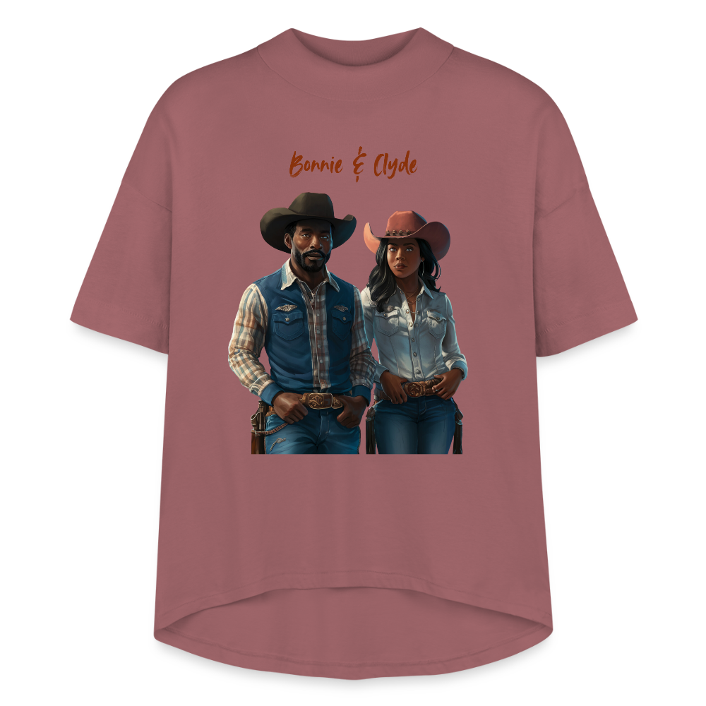 Bonnie & Clyde HI-LO TEE - dusty pink