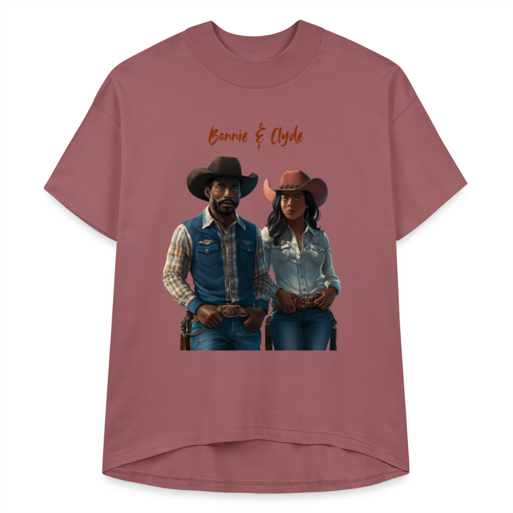 Bonnie & Clyde HI-LO TEE - dusty pink