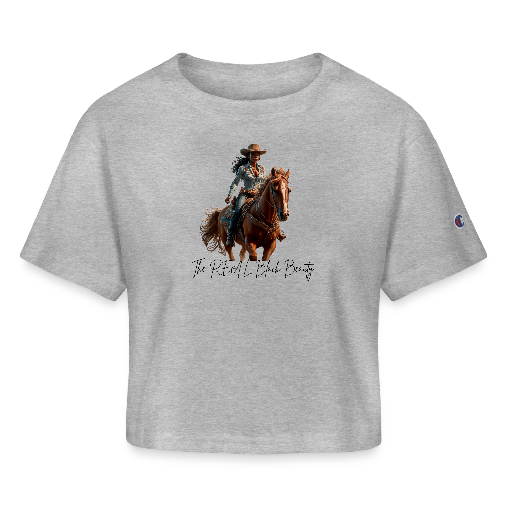 The REAL Black Beauty CROP - heather gray
