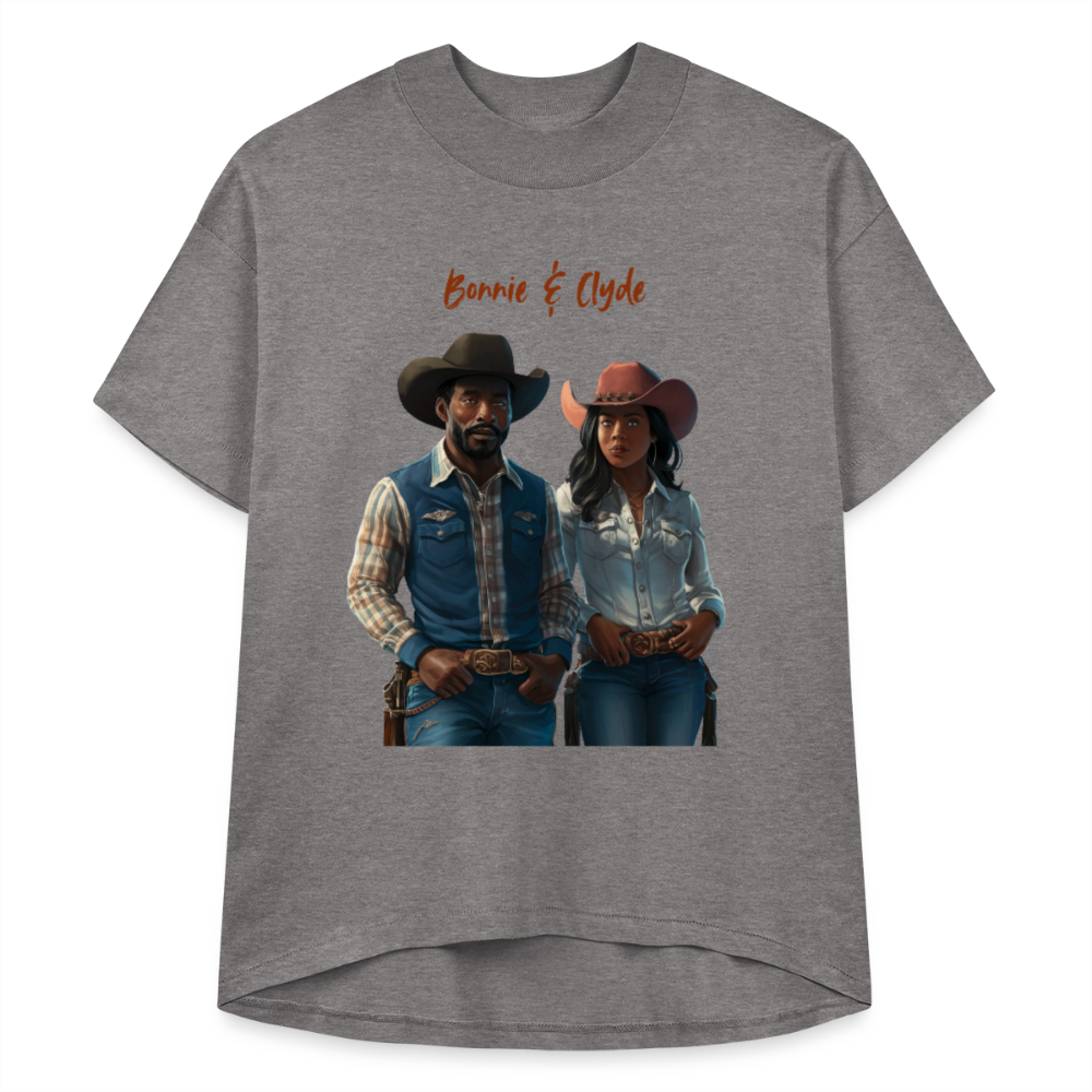 Bonnie & Clyde HI-LO TEE - granite heather