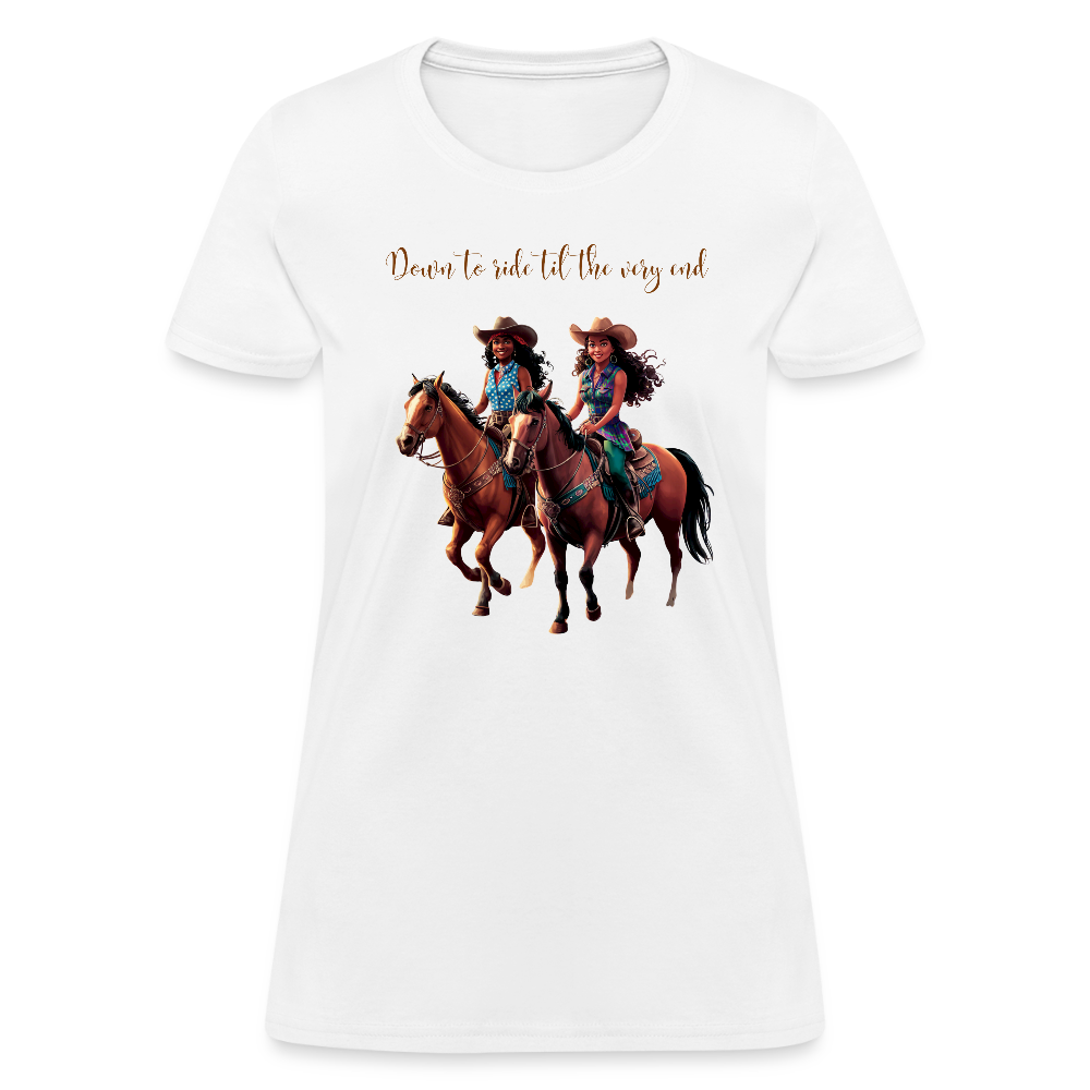 Down to Ride til the Very End T-SHIRT - white