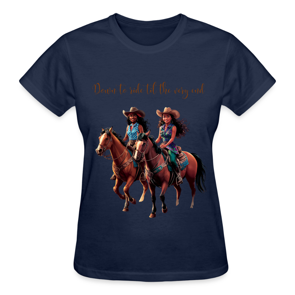 Down to Ride til the Very End ULTRA COTTON T-SHIRT - navy