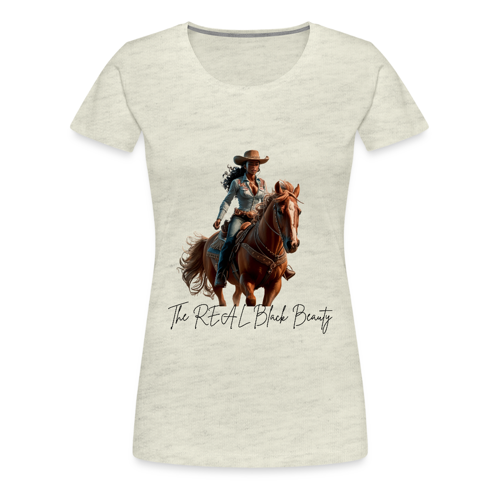 The REAL Black Beauty PREMIUM T-Shirt - heather oatmeal