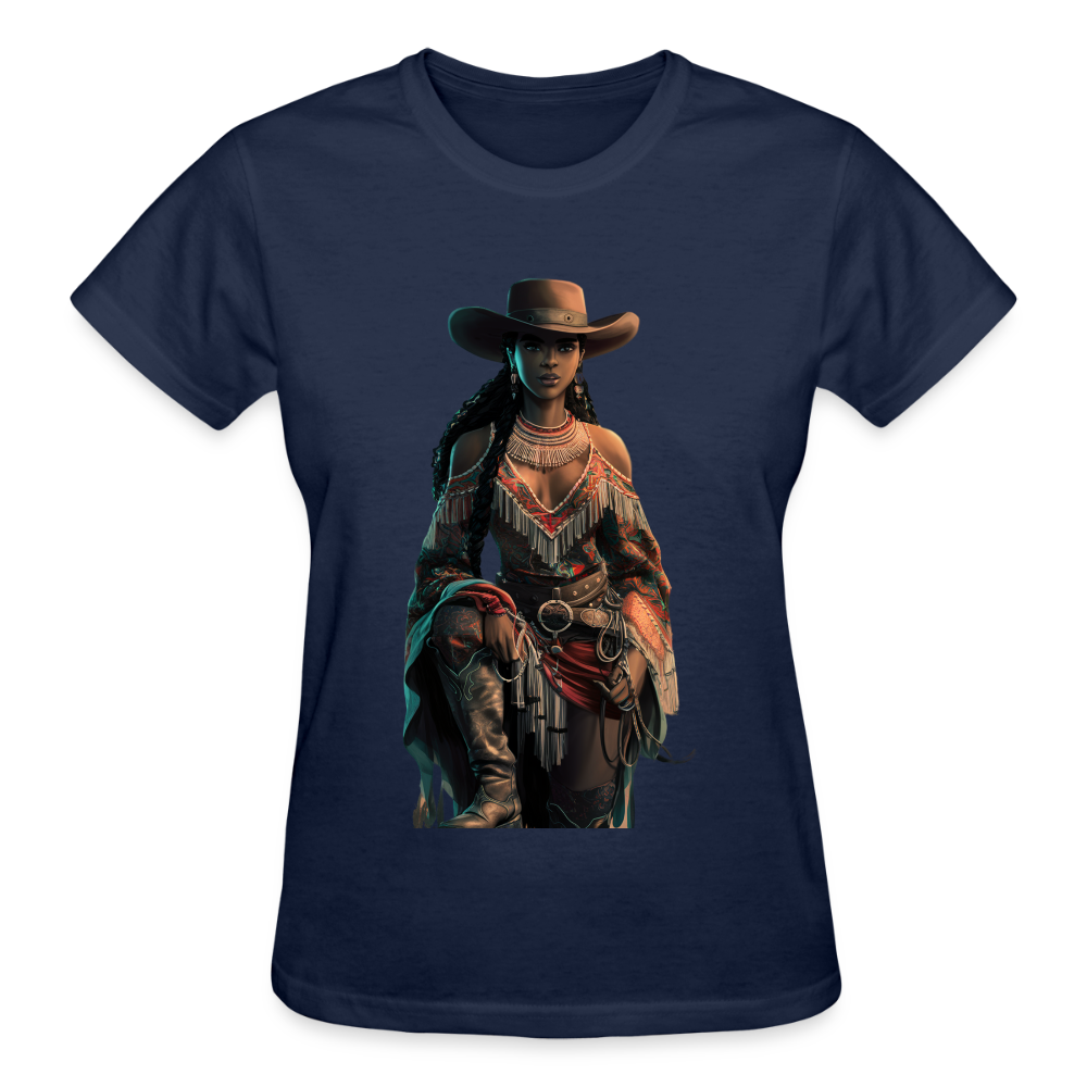 Indigenous Cowgirl WOMEN'S ULTRA COTTON T-SHIRT - navy