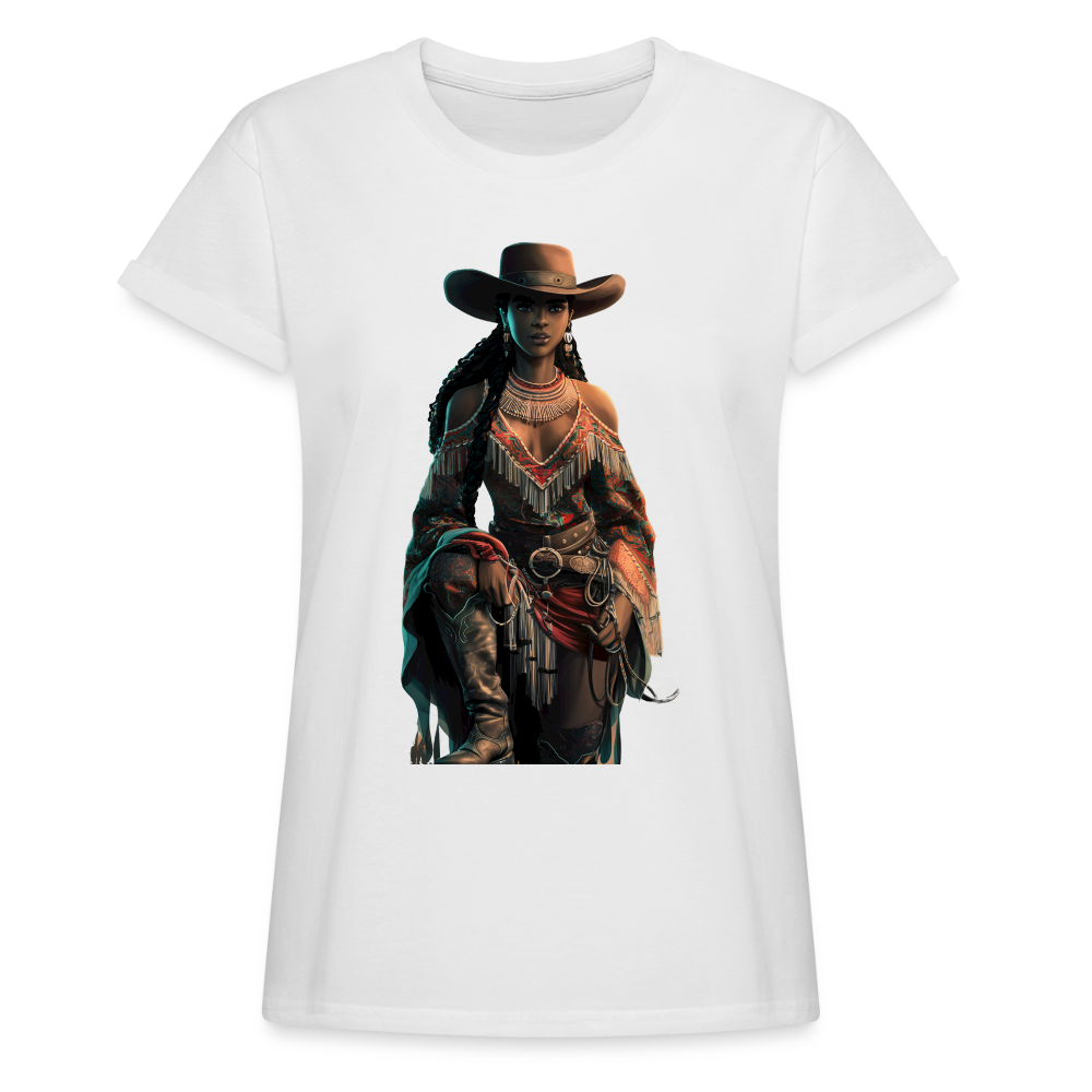 Indigenous Cowgirl RELAXED FIT T-SHIRT - white