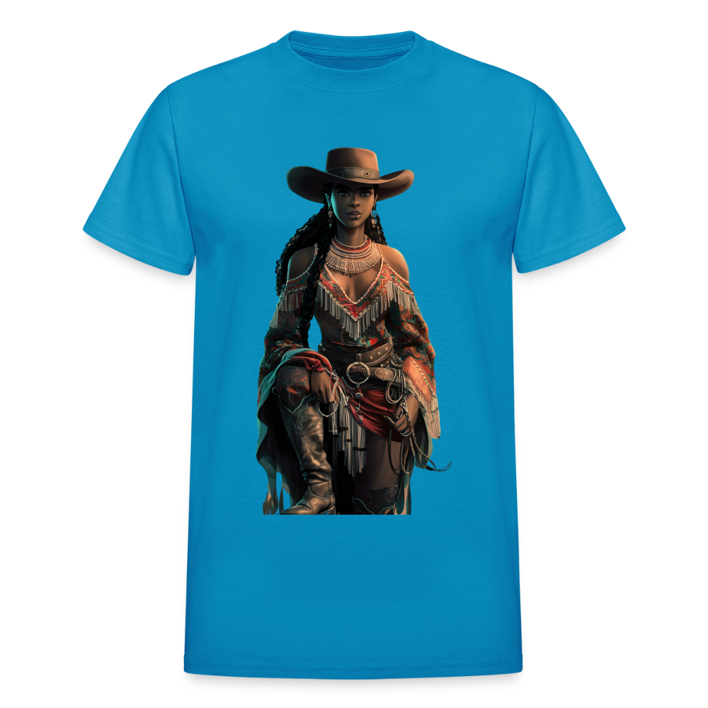 Indigenous Cowgirl UNISEX ULTRA COTTON T-SHIRT - turquoise