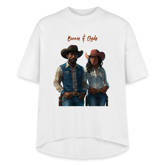 Bonnie & Clyde HI-LO TEE - white