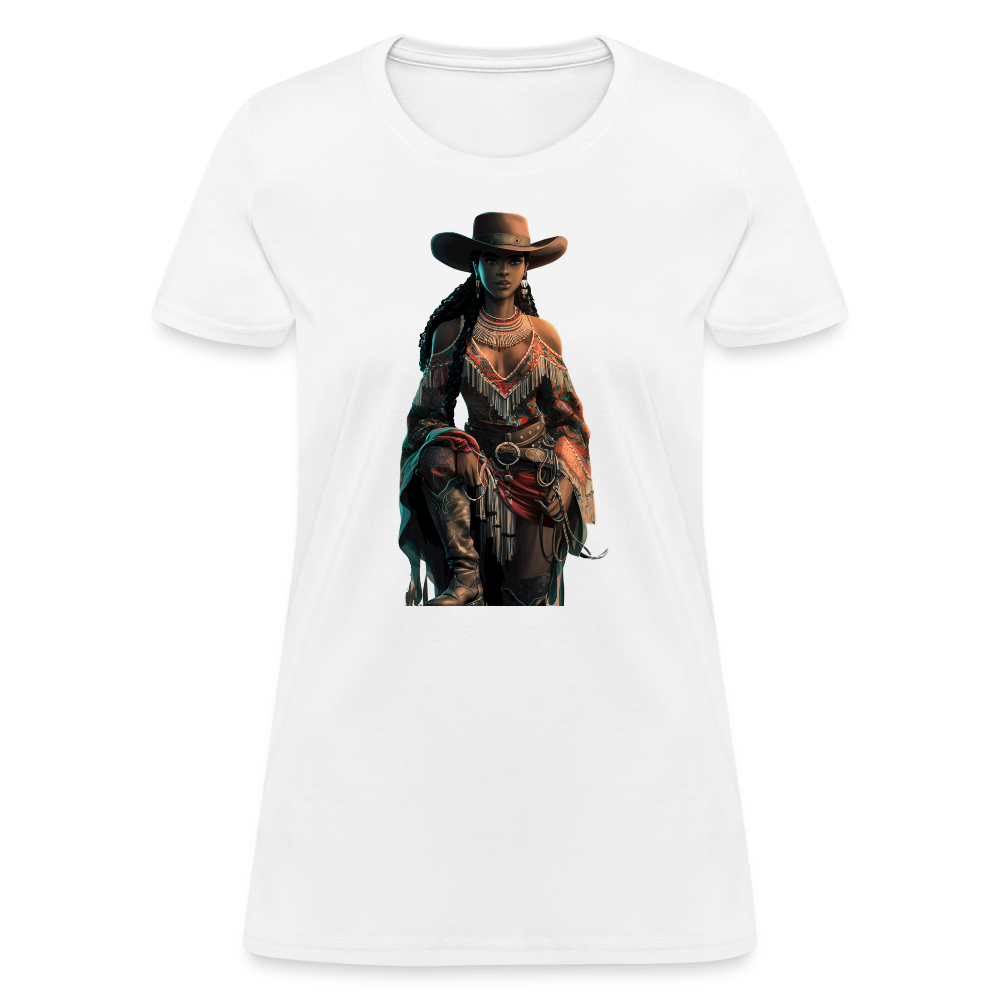 Indigenous Cowgirl T-SHIRT - white