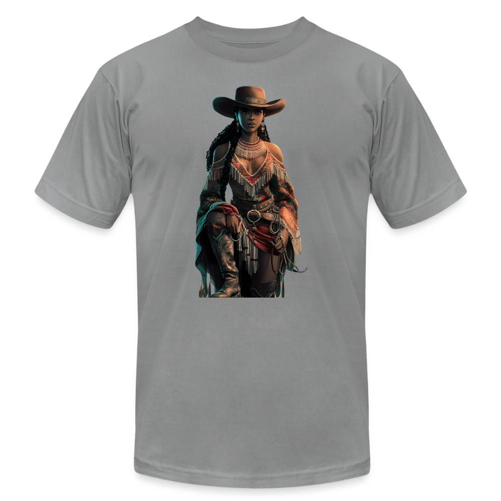 Indigenous Cowgirl UNISEX JERSEY T-SHIRT - slate