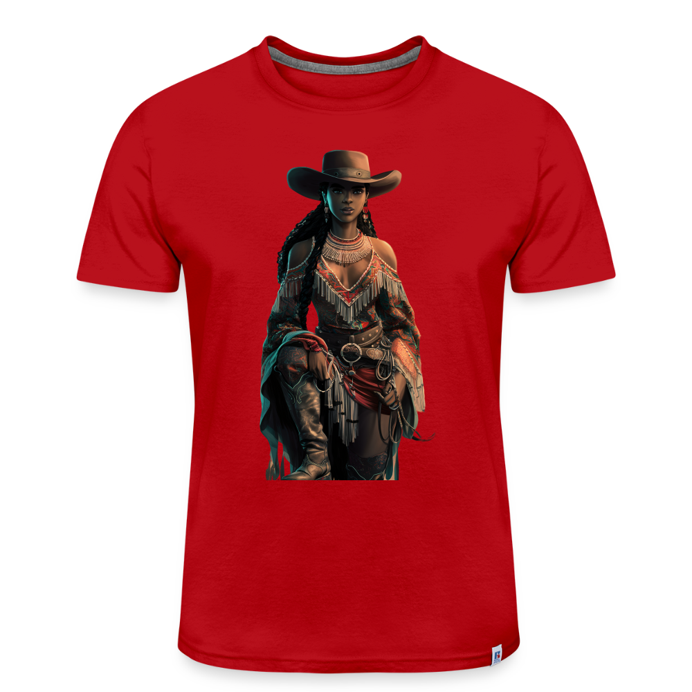 Indigenous Cowgirl UNISEX PERFORMANCE T-SHIRT - red