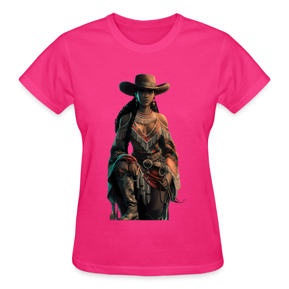 Indigenous Cowgirl WOMEN'S ULTRA COTTON T-SHIRT - fuchsia