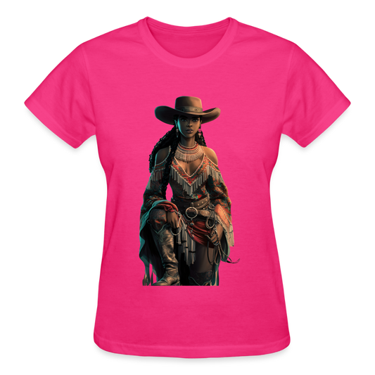 Indigenous Cowgirl WOMEN'S ULTRA COTTON T-SHIRT - fuchsia