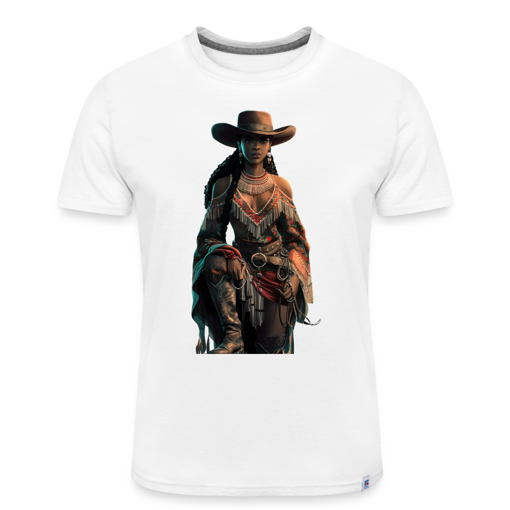 Indigenous Cowgirl UNISEX PERFORMANCE T-SHIRT - white