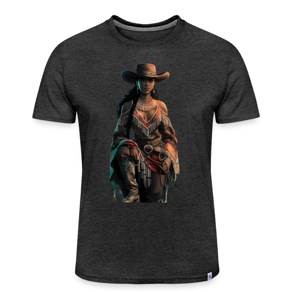 Indigenous Cowgirl UNISEX PERFORMANCE T-SHIRT - heather black