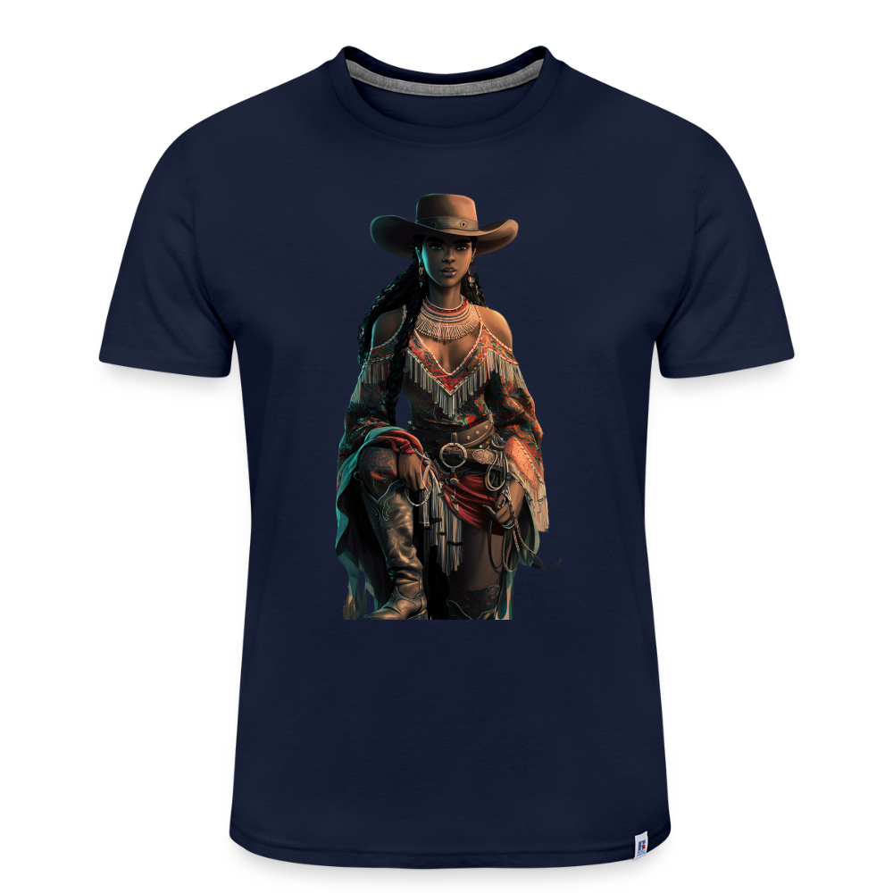 Indigenous Cowgirl UNISEX PERFORMANCE T-SHIRT - navy