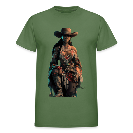 Indigenous Cowgirl UNISEX ULTRA COTTON T-SHIRT - military green